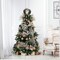 Velvet Christmas Ball Ornaments - 46pcs Flocked Christmas Tree Decorations Set Assorted Shatterproof Hanging Ornaments with Loop for Xmas Holiday Home Decor, 3 Sizes (Champagne)